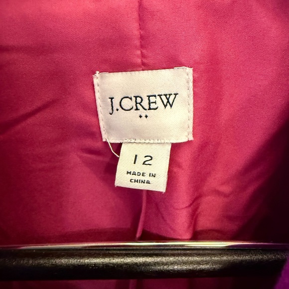 J. Crew Factory Women's Vibrant Pink Wool Coat - Picture 2 of 7